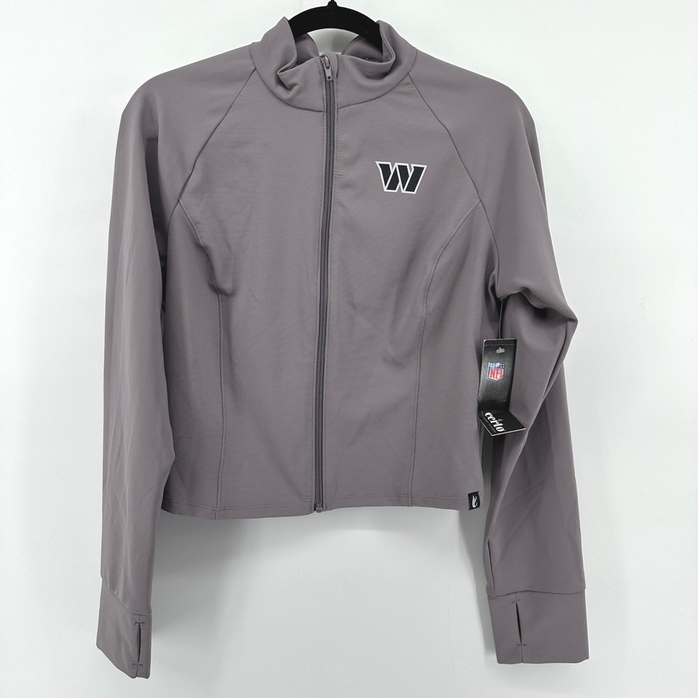 Certo NFL Washington Commanders Cropped Ribbed Jacket Dark Haze Purple XL JK135